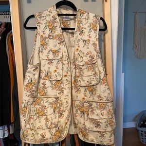 Floral fishing vest (urban outfitters)